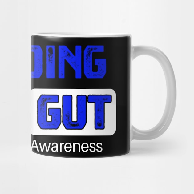 Decoding Your Gut Colon Cancer Symptoms Awareness Ribbon by YourSelf101